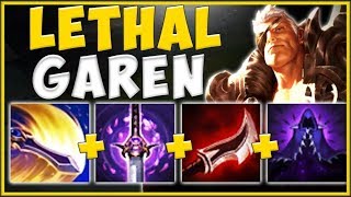 100% SHRED THROUGH THE ENTIRE ENEMY TEAM WITH MAX LETHALITY GAREN BUILD! League of Legends Gameplay