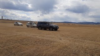 Драг рейсинг по полю)) Lexus LX470, Toyota Carib,Toyota Fielder