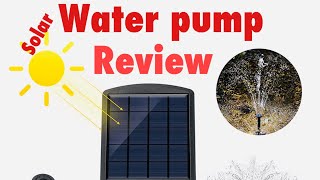 Solar water pump (fountain) review | world of Taaseen