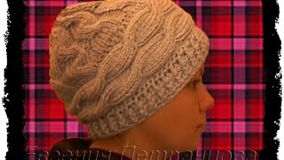 Как связать женскую, осеннюю шапку спицами