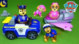 Paw Patrol Toys Chase's Highway Police Cruiser Skye's Rescue Jet Weebles Chase and Skye Toys!