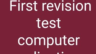 FIRST REVISION TEST COMPUTER APPLICATION ANSWER KEY FOR 11TH STD 2020