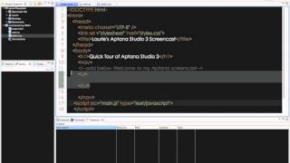 Quick Tour of Aptana Studio 3