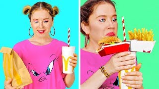 ЛАЙФХАКИ ДЛЯ ЛЮБИТЕЛЕЙ ФАСТФУДА | Лайфхаки с фастфудом и ситуации, знакомые каждому гурману