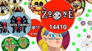 ZONE'S PARTY VS SAVAGE CLAN! (Agar.io Mobile Gameplay)