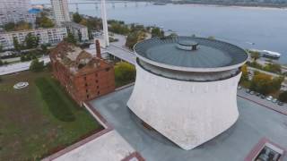 Панорама Сталинградской битвы. Разрушенная Мельница. Видеосъемка с коптера