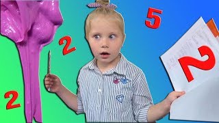 АРИНА Делает СЛАЙМ вместо УРОКОВ / Видео для детей