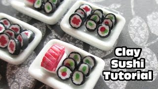 Sushi TUTORIAL // Polymer Clay Miniature