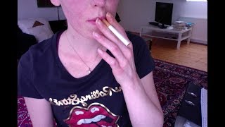 ASMR My first Cigarette- with cough