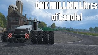 Farming Simulator 15 - 1100 HP Tractor Hauling One Million Litres of Grain! - Part 2