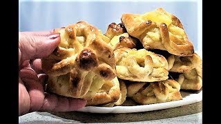Вкусные Булочки с кремом и яблочной карамелью. Пальчики оближешь.