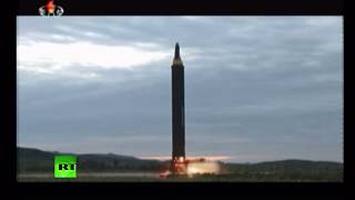 North Korean state TV footage shows missile launch over Japan
