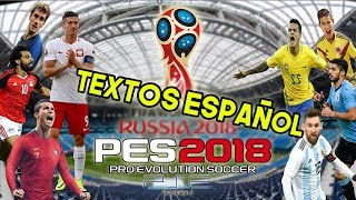Pes World Cup 2018 ps2 con Textos en español
