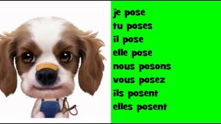 Французский музыкальный сопряжения # Opera Rock # глагол = poser
