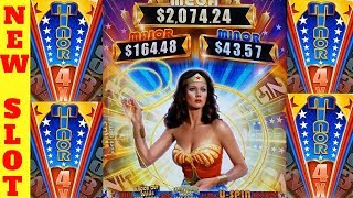★★NEW WONDER WOMAN★★ Slot Machine MAX BET Bonus Won ! First Attempt | Live Slot Play w/NG Slot