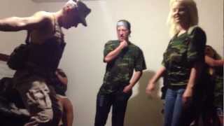 Us Marine gets kicked in the balls by hot blonde