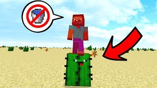 КАК ВЫЖИТЬ НУБУ НА КАКТУСЕ В ПУСТЫНЕ В МАЙНКРАФТ ? ТРОЛЛИНГ В MINECRAFT | ЗАЩИТА НУБА | МУЛЬТИК
