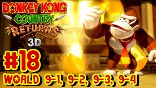 Donkey Kong Country Returns 3D - (1080p) Part 18 - World 9-1, 9-2, 9-3, & 9-4