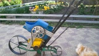Сеялка ручная , точного высева и её доработка. Теперь с миндобривом.