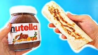 ШАУРМА С НУТЕЛЛОЙ !СУПЕР ВКУСНО ! КАК ПРИГОТОВИТЬ ДОМА ? DIY! ЛАЙФХАК  NUTELLA
