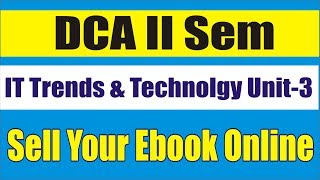 Part-4 DCA II Sem IT Trends Technology How to Open Ecommerce Store online