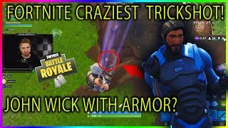 JOHN WICK WEARING ARMOR GLITCH?!?! CRAZIEST TRICKSHOT OF ALL TIME!!!!  Fortnite highlights #210