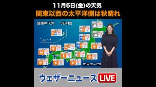 【夜の1分天気】あす11月5日(金)の天気 #Shorts