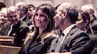 Melania Trump Smiles More At Funeral Than When Hanging Around Donald