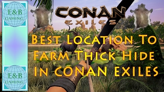 Conan Exiles - Best Place To Farm Thick Hides including Map Location and Alternate Spots