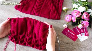 №2МК свитер с косами" на ребенка 1-3 года спицами, вязание для детей, knit for kids, knit tutorial
