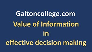 N0604A  Value of Information