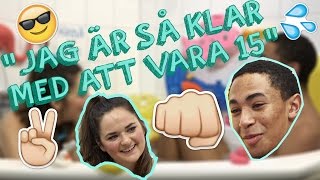 Sam "2 chips 1 cola" tar ett bad med Hanna