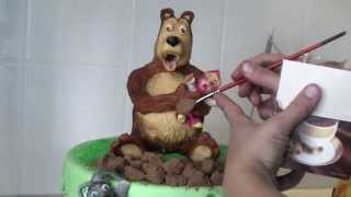 Торт "Девочка и Медведь"