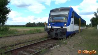 Bahnhof Joachimsthal & Regioshuttle der NEB + Ausfahrt Britz