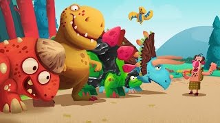 ДИНОЗАВРЫ ПРОТИВ ЛЮДЕЙ [1] Игровой мультик для детей Игровое видео по игре (Dino Bash - 1 серия)