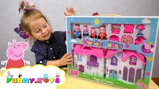 СВИНКА ПЕППА - Домик Свинки Пеппы | Собираем домик Peppa Pig House unboxing
