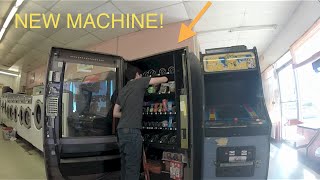 FILLING AND GETING MY NEW VENDING MACHINE!!!! ON LOCATION!