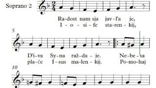 Radost Nam Sja Javl'aje Christmas Carol SOPRANO 2