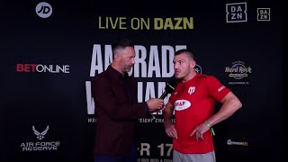 Liam Williams Reacts To Intense Weigh-In Face-Off