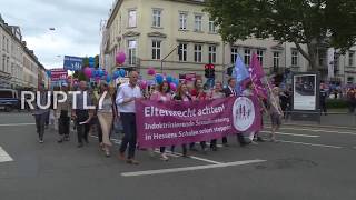 Germany: Anti-sex education protesters march in Wiesbaden
