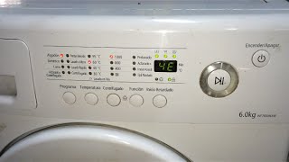ERROR 4E - Avería lavadora Samsung (WF7600NAW), Solución.[Washer Fault, Solution]