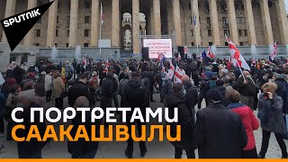 Сторонники Саакашвили провели акцию у парламента Грузии