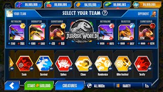 INDORAPTOR 40 vs CARNOTAURUS 2251 - SUPER MODs - JURASSIC WORLD THE GAME