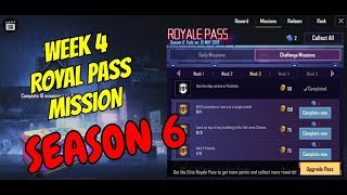 Season 6 royal pass week 4 missions explained pubg