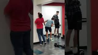 We built a chariot out of hoverboards and a Razor scooter