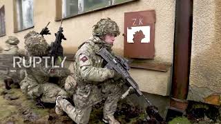 Poland: British troops practice NATO training in Orzysz