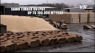 Valon Kone VK8000 debarker for high-speed debarking at Holmen Timber Sweden