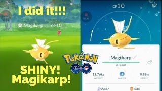 Pokemon go - I Caught a 10 CP Shiny Magikarp!