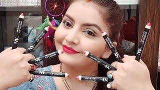 Ny Bea  Mets matte lip cryon review & lip swatches | RARA | AFFORDABLE lipstic for indian skintone|