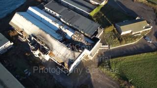 Plemont fire damage - former holiday camp